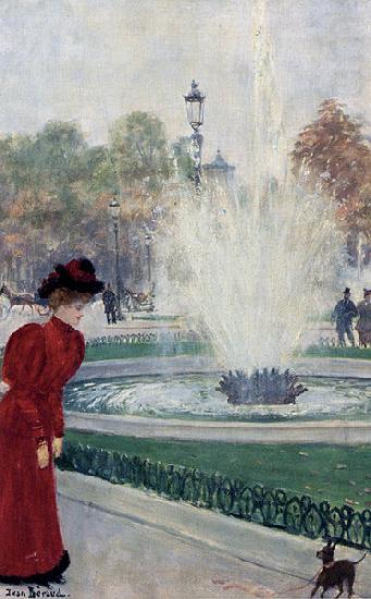 Parisienne Au Rond-Point Des Champs Elysees, Jean Beraud